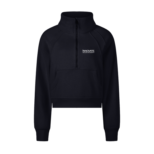 Cropped Half-Zip Sweatshirt