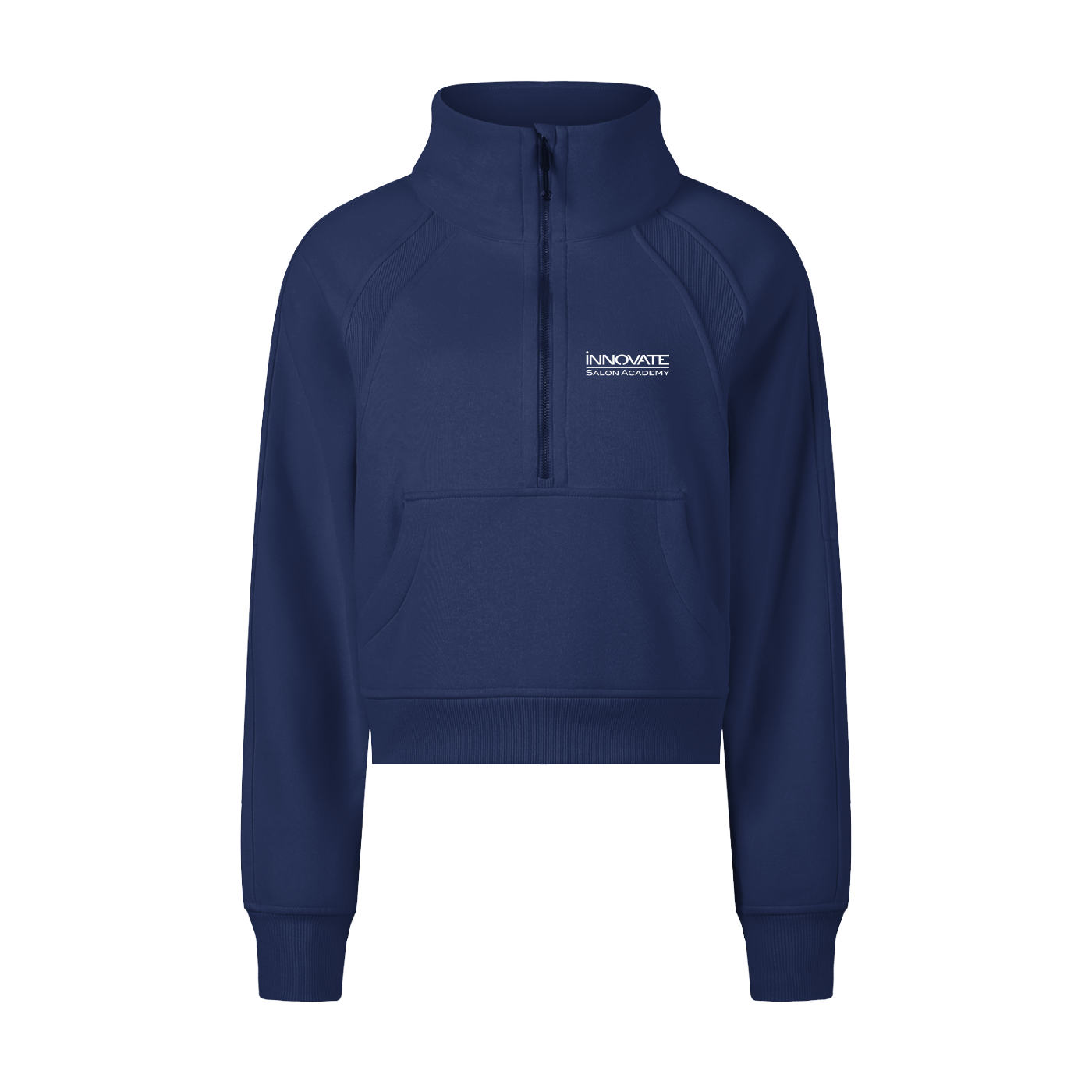 Cropped Half-Zip Sweatshirt